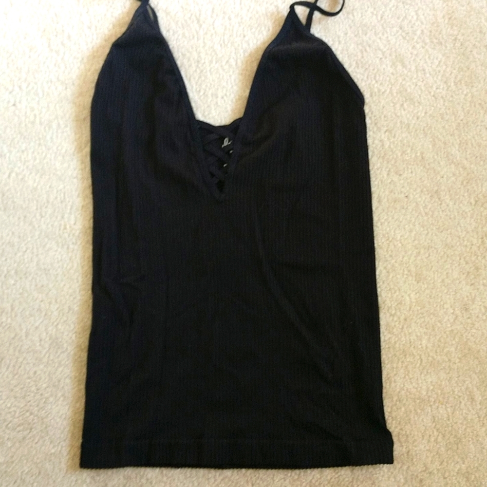 FP m/l cami w/ lace detail black